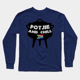 Potjie South Africa Potjiekos Stew Braai Long Sleeve T-Shirt